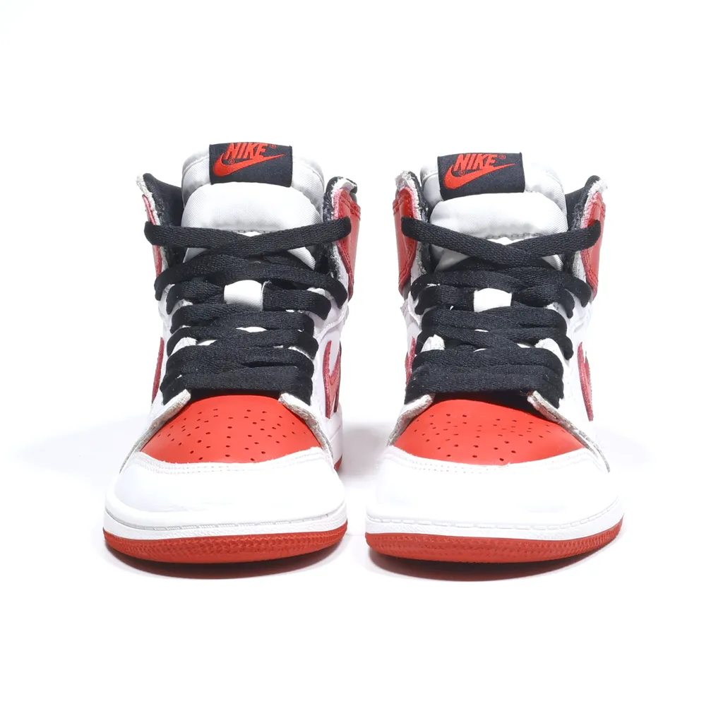 Air Jordan N 1 Retro High Og Sneakers Leather Red Color For Kids
