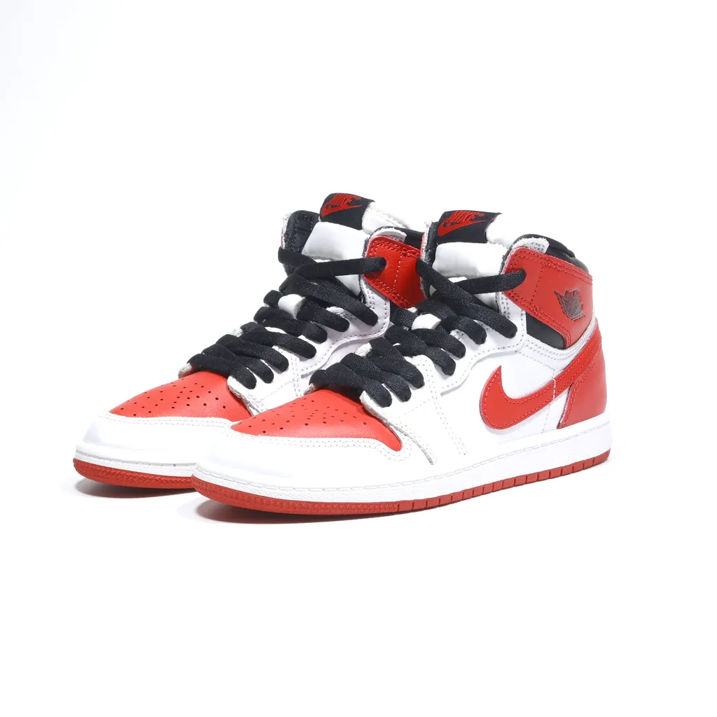 Air Jordan N 1 Retro High Og Sneakers Leather Red Color For Kids